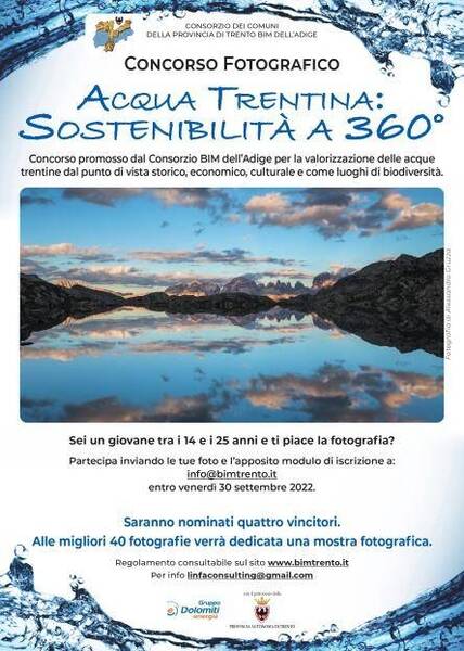 CONCORSO FOTOGRAFICO - ACQUA TRENTINA SOSTENIBILITÀ A 360°